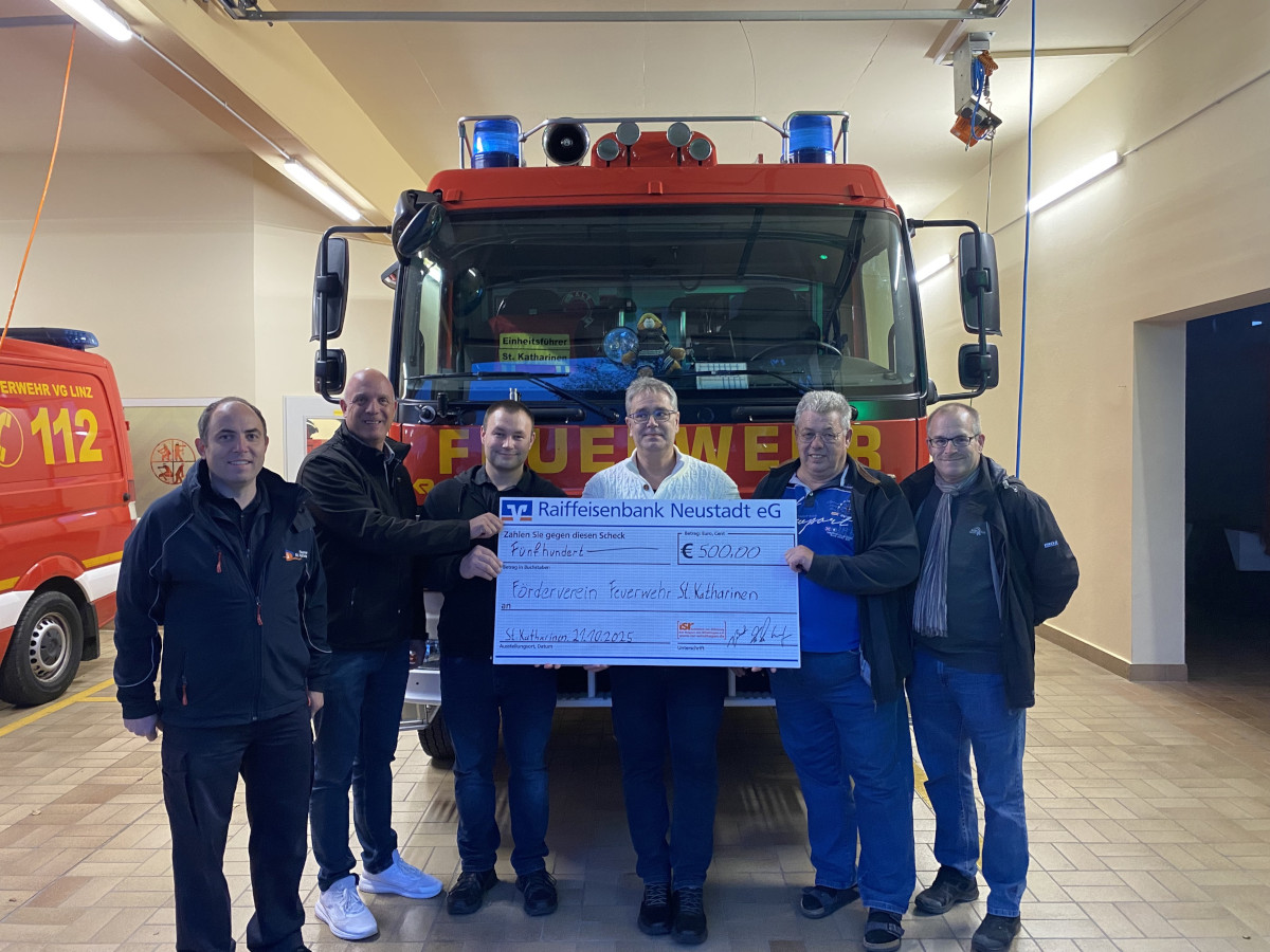Spende an den Förderverein der Freiwilligen Feuerwehr St.Katharinen